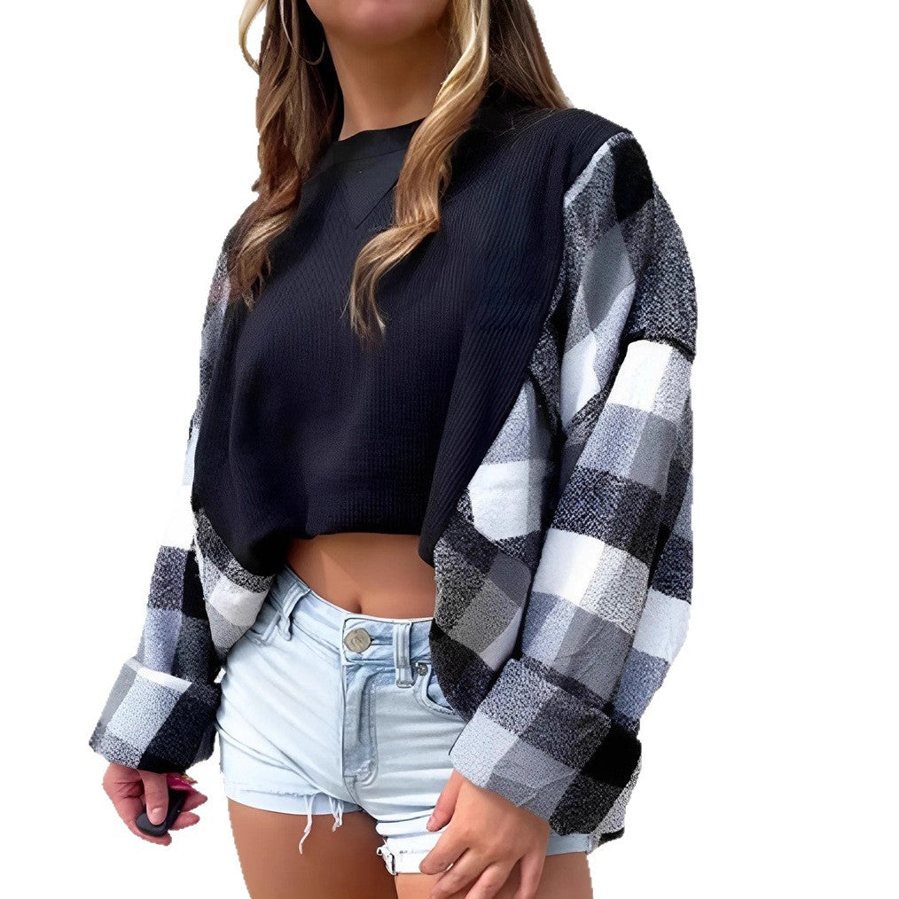 Damen nan Oversize-Shacket im Hemdjackenstil mit kastiger Silhouette und krempelbaren Ärmeln Echo Archiv