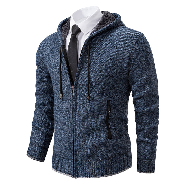 Herren Strickjacke mit Kapuze und weichem Innenfutter Echoarchiv