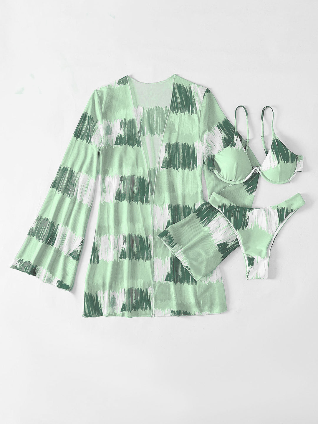 Damen Bikini-Set mit elegantem Cover-Up und verführerischem V-Ausschnitt Echo Archiv