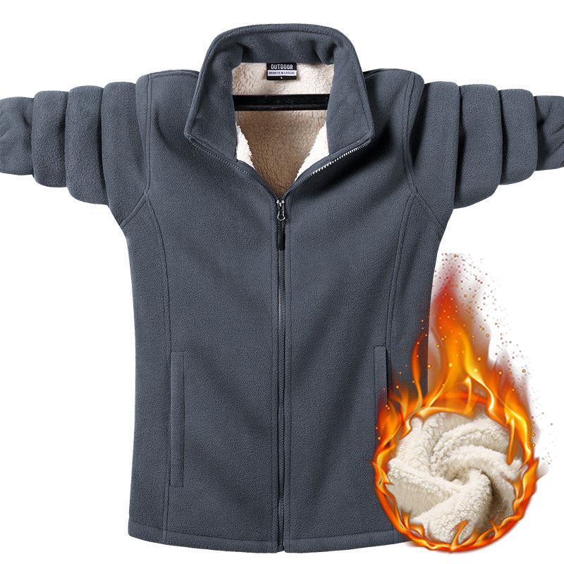 Damen Fleecejacke mit Teddyfutter, durchgehendem Reißverschluss und hohem Stehkragen Echoarchiv