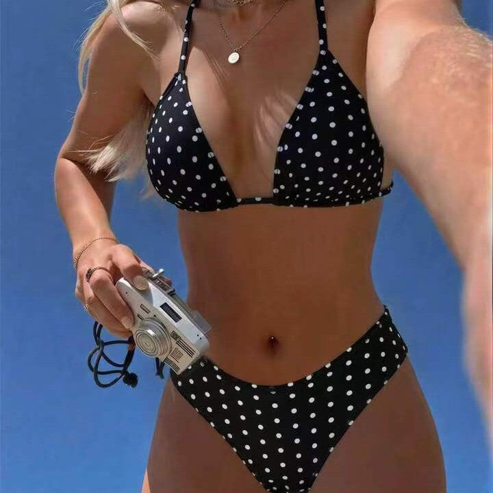 Damen Triangel-Bikini mit hoch tailliertem Unterteil Echo Archiv