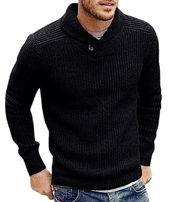 Herren modischer Strickpullover mit modernem Kragen Echoarchiv