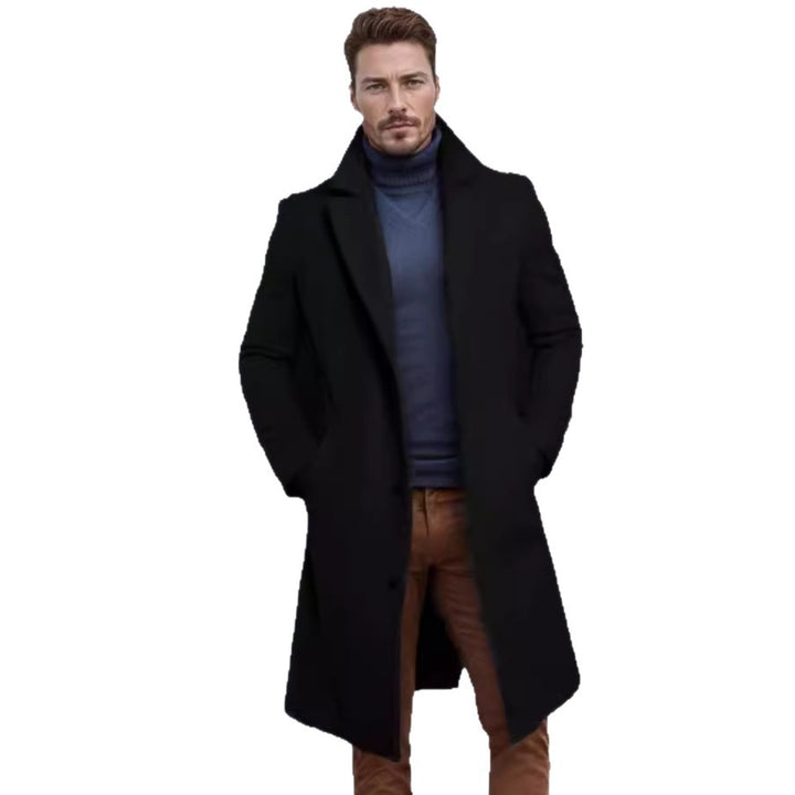 Herren eleganter, langer Wintermantel Echoarchiv