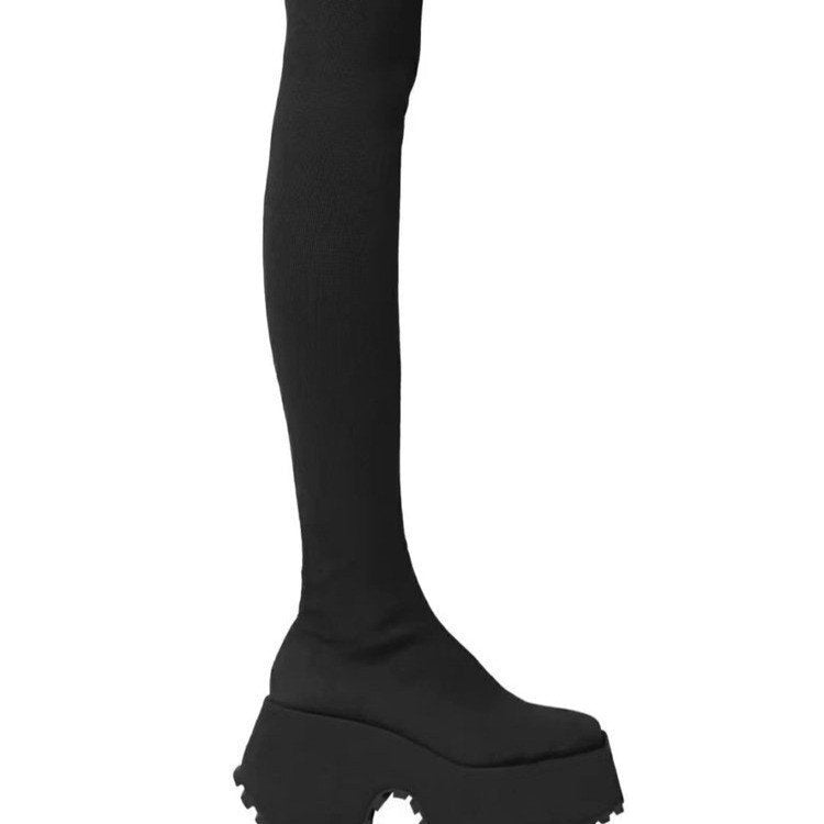 Damen Plateau‑Sock‑Boots mit markanter Lug‑Sohle und skulpturaler Plattform Echo Archiv