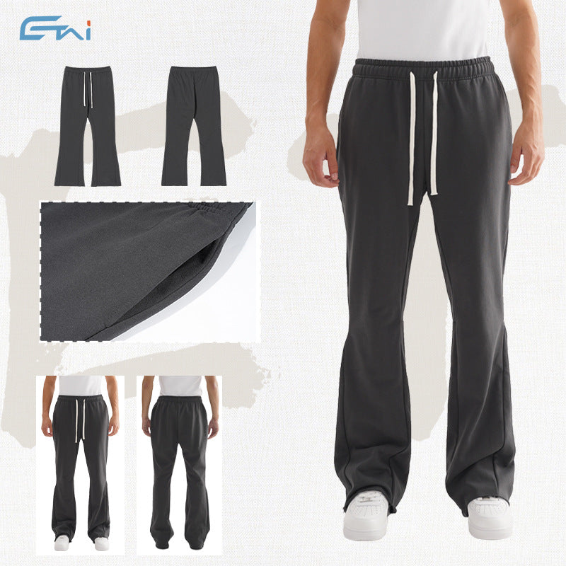 Damen Flared Sweathose mit weitem Bein, elastischem Bund und Kordelzug Echo Archiv