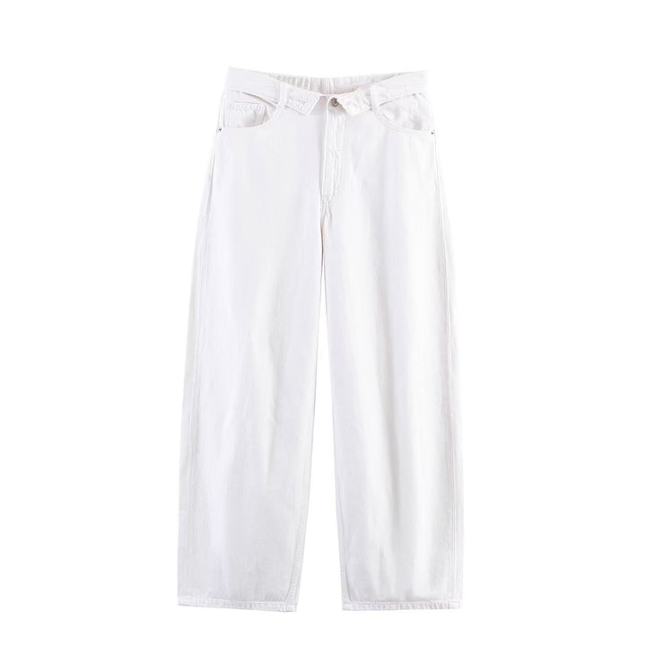 Damen nan weite hochgeschnittene Vintage-Jeans mit Destroyed-Effekten Echo Archiv