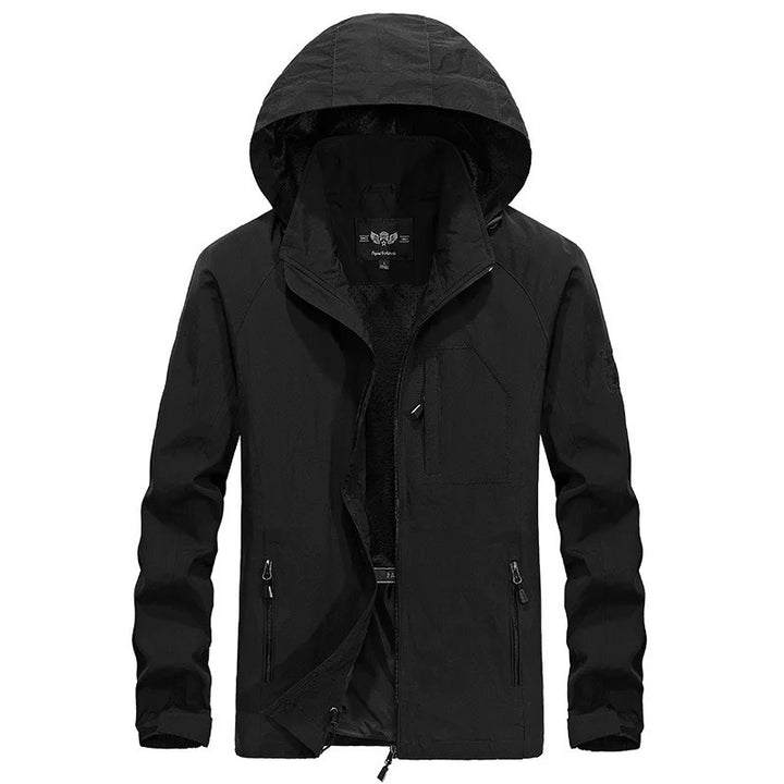 Herren leichter winddichter Shell‑Hoodie mit Mesh‑Futter, Kapuze und verstellbarem Saum Echoarchiv