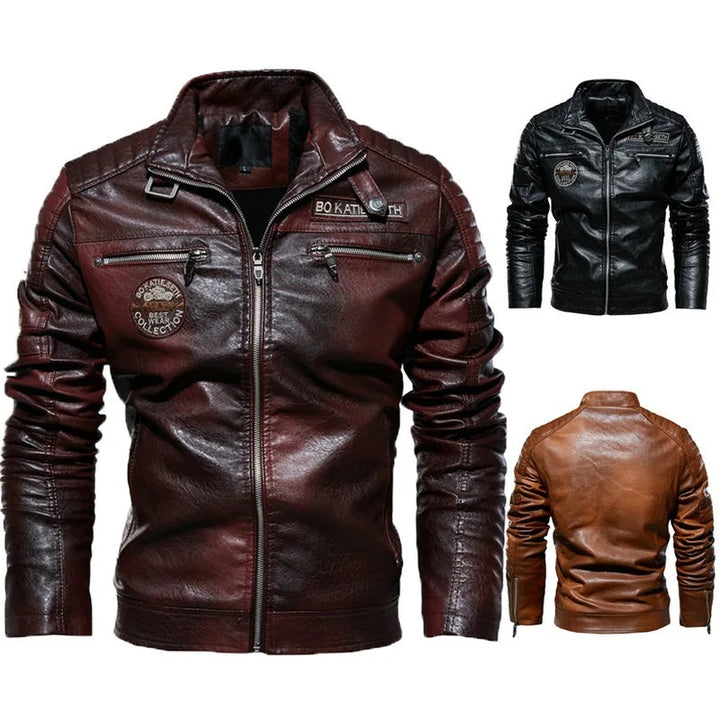 Herren Modische Bikerjacke aus Leder Echo Archiv
