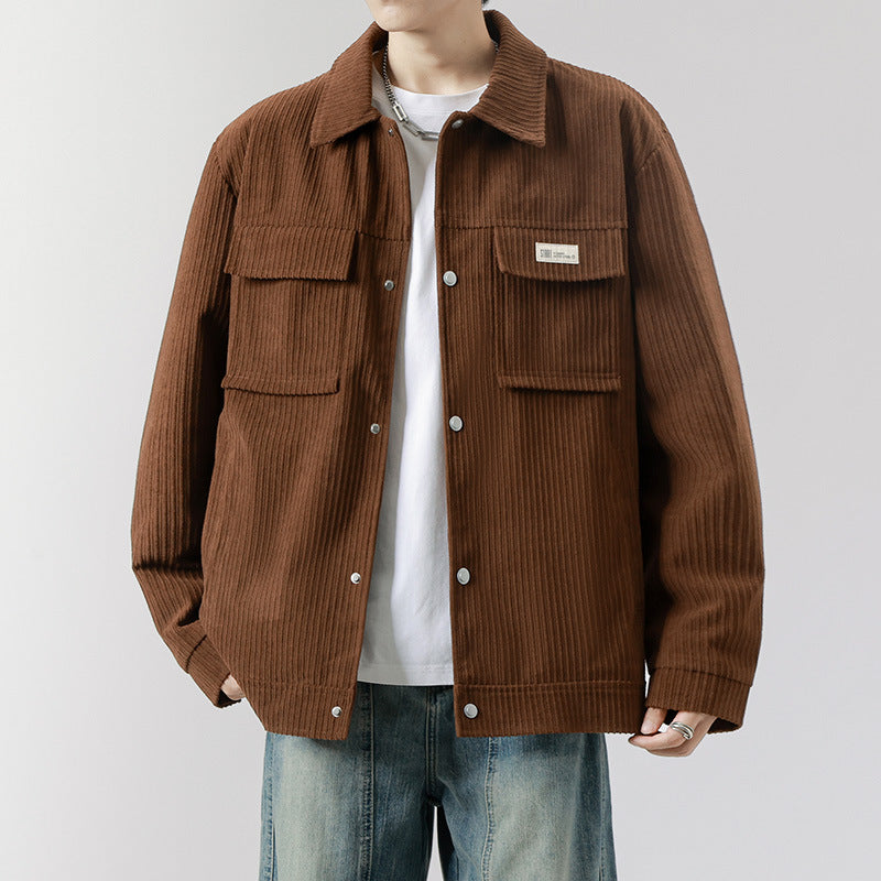 Herren Weiche Cordjacke mit Fleece-Futter Echo Archiv