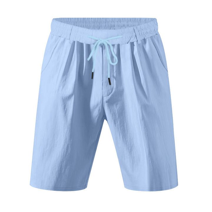 Herren nan knielange leichte Funktionsshorts mit Elastikbund, Kordelzug und tiefen Eingrifftaschen Echo Archiv