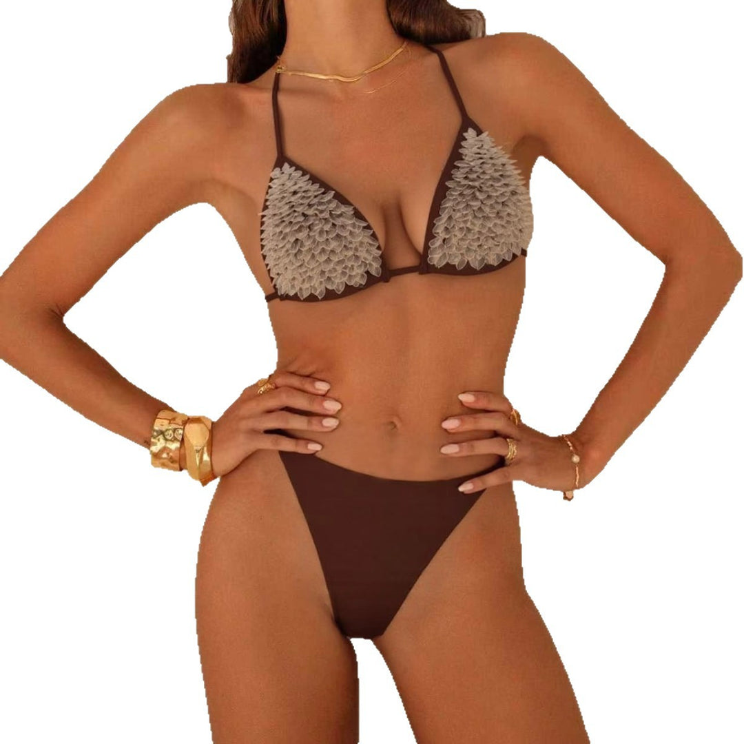 Damen Triangel-Bikini mit floralen Akzenten Echo Archiv