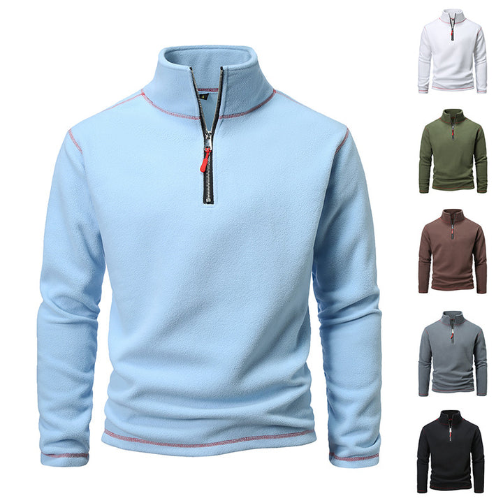 Herren Fleecepullover mit halbem Reißverschluss und atmungsaktivem Design Echoarchiv