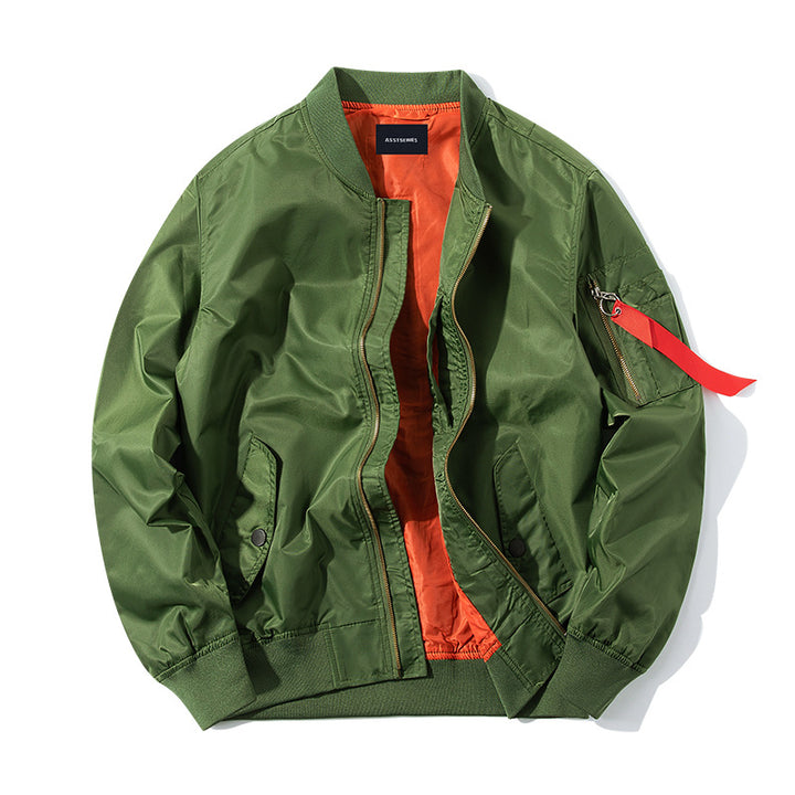 Herren  leichte Flug-Bomberjacke mit kontrastierendem thermischem Futter und Ärmeltasche mit Reißverschluss Echo Archiv