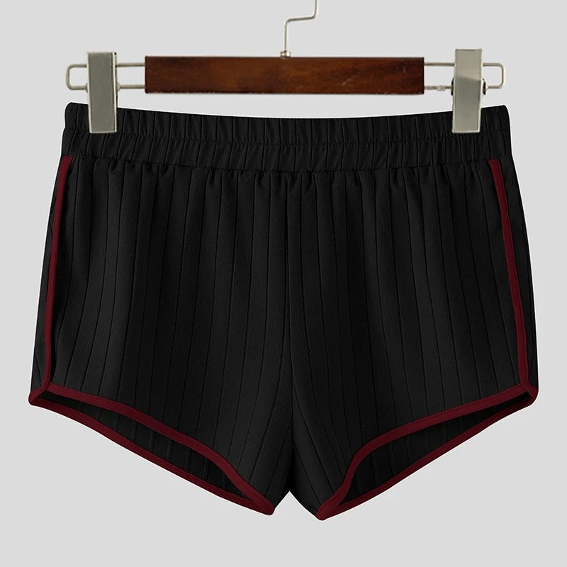 Damen nan plissierte Freizeit-Shorts mit elastischem Komfortbund und Kontrastpaspel Echo Archiv