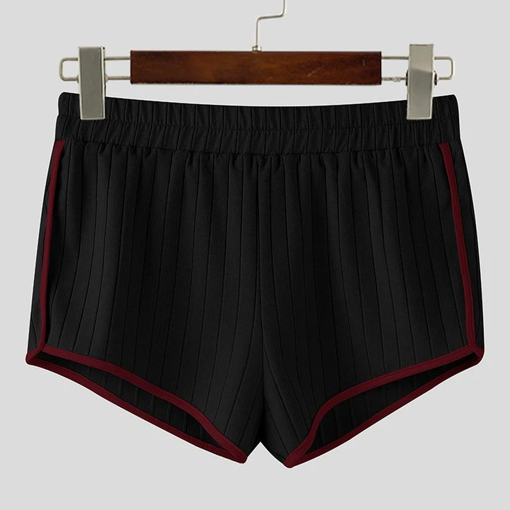 Damen nan plissierte Freizeit-Shorts mit elastischem Komfortbund und Kontrastpaspel Echo Archiv