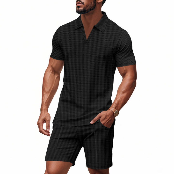 Herren elegantes Freizeit-Set mit zeitgenössischem Design und atmungsaktiver Baumwolle Echoarchiv