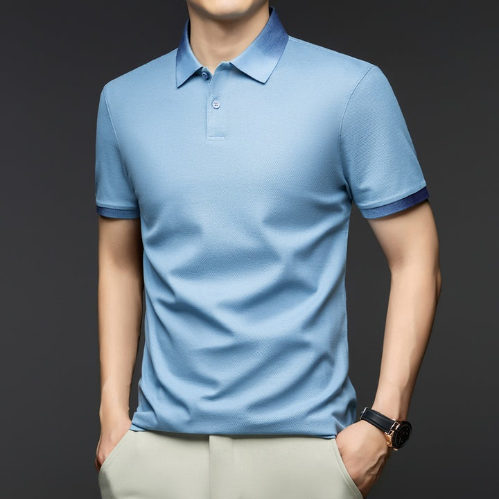 Herren modisches Poloshirt mit atmungsaktiver Struktur Echoarchiv