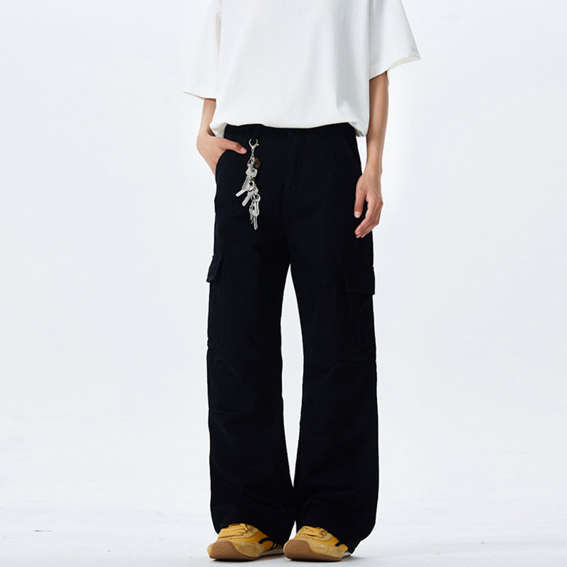 Damen Weitgeschnittene Cargo-Hose mit hoher Taille und aufgesetzten Taschen Echo Archiv