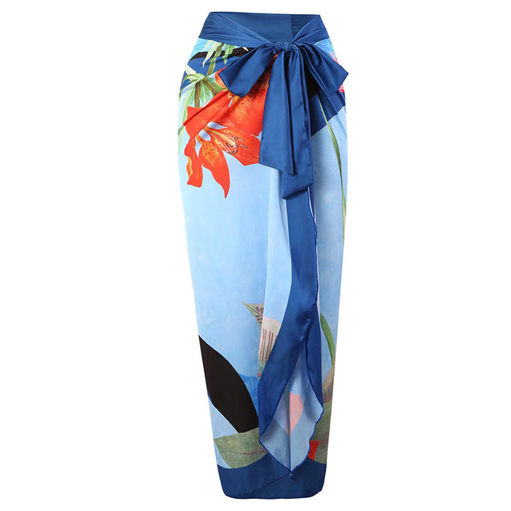 Damen Einteiler Badeanzug mit raffiniertem Wickeldesign und floralem Print Echo Archiv
