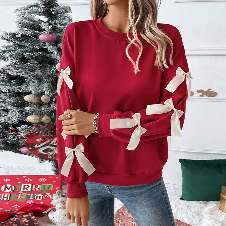 Damen Crop-Pullover mit Schleifen-Details Echo Archiv