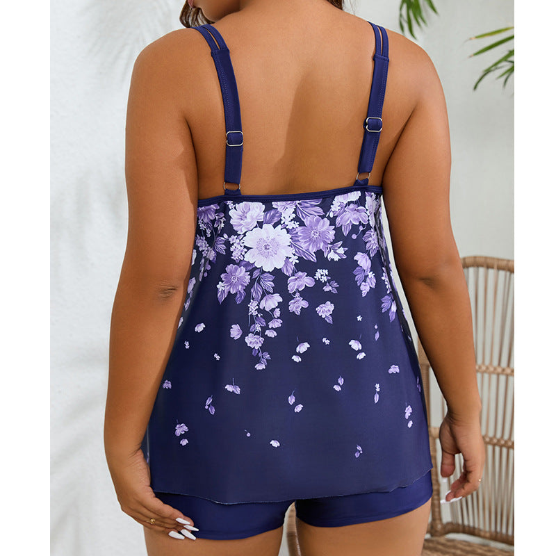 Damen Sportlicher Tankini-Badeanzug mit floralem Design und modischem Schnitt Echo Archiv