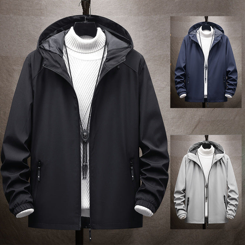 Herren Leichte Übergangsjacke mit Kapuze Echo Archiv