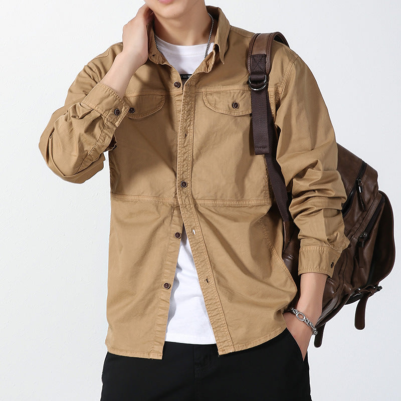 Herren Overshirt aus Baumwoll-Twill mit Brustklappen und entspanntem Regular-Fit Echo Archiv