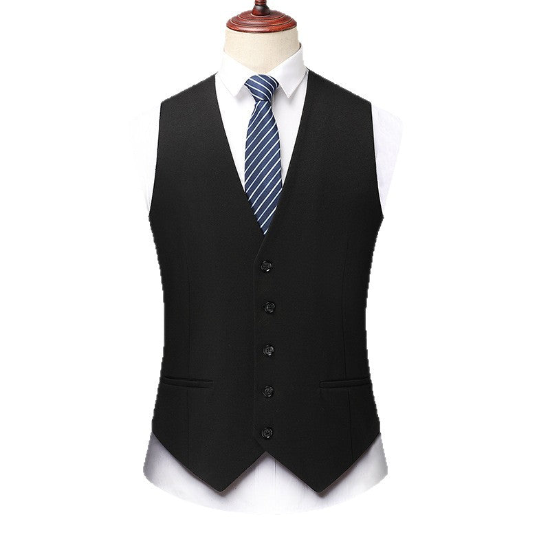Herren Klassische Slim-Fit Anzugweste mit V-Ausschnitt und Leistentaschen Echo Archiv