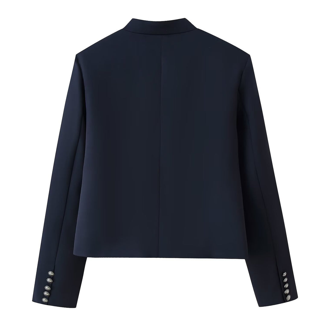 Damen Military-inspirierte Kurzjacke mit Stehkragen und Zierkordeln Echo Archiv