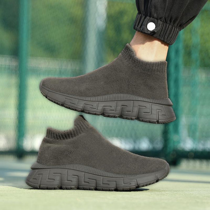 Damen nan kuscheliger Sock-Sneaker aus Teddy-Samt mit elastischem Schaft und stoßdämpfender Profilsohle Echo Archiv