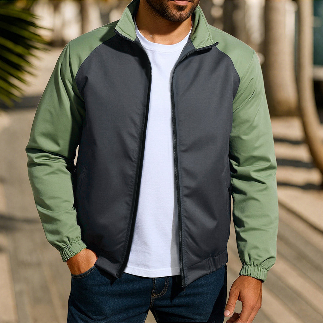 Herren sportliche Übergangsjacke mit reißfestem Material und elastischen Bündchen Echoarchiv