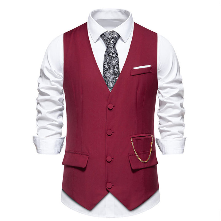 Herren elegante Anzugweste mit praktischen Taschen und modischem Design Echoarchiv