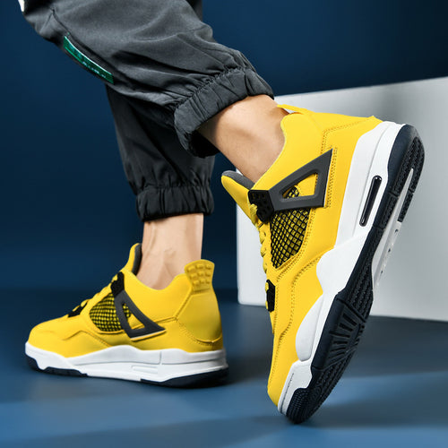 Herren retro-urbaner High-Top Sneaker mit Netzpaneel, verstärkter Fersenkappe und dämpfender Air-Unit – Norré