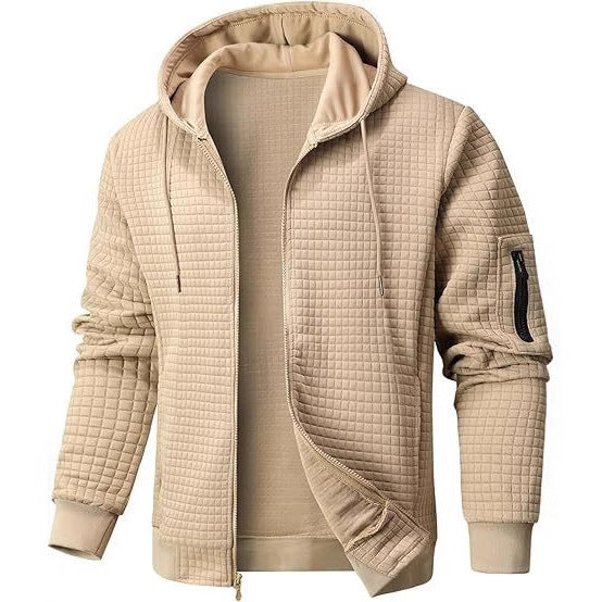 Herren Kapuzenjacke mit strukturiertem Quilt-Design Echoarchiv
