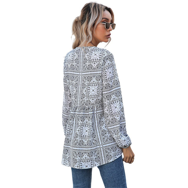 Damen Elegante Bluse mit Volantärmeln Echo Archiv