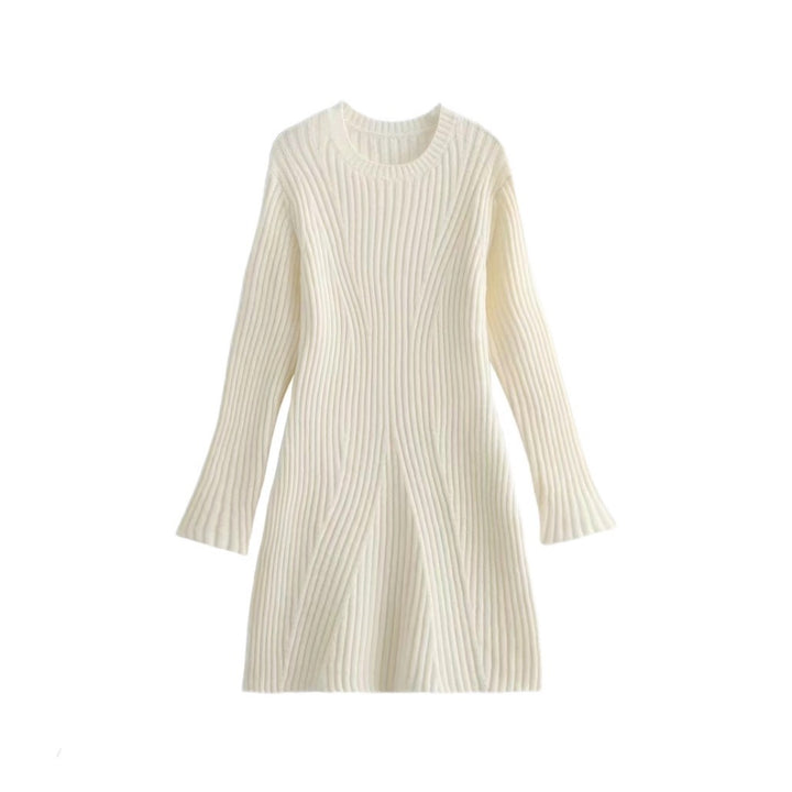 Damen Geripptes Feinstrick-Minikleid mit Glockenärmeln und taillierter Passform Echo Archiv