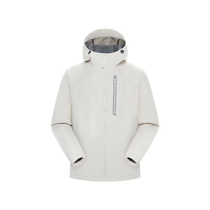 Herren Wasserdichte Softshell-Outdoorjacke mit verstellbarer Kapuze, verschweißten Reißverschlüssen und reflektierender Brusttasche Echo Archiv