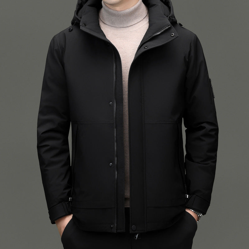 Herren Winterjacke mit verstellbarem Kragen und wasserabweisendem Material Echoarchiv