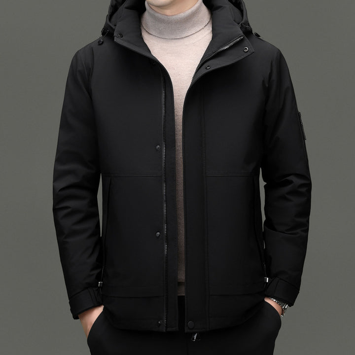 Herren Winterjacke mit verstellbarem Kragen und wasserabweisendem Material Echoarchiv