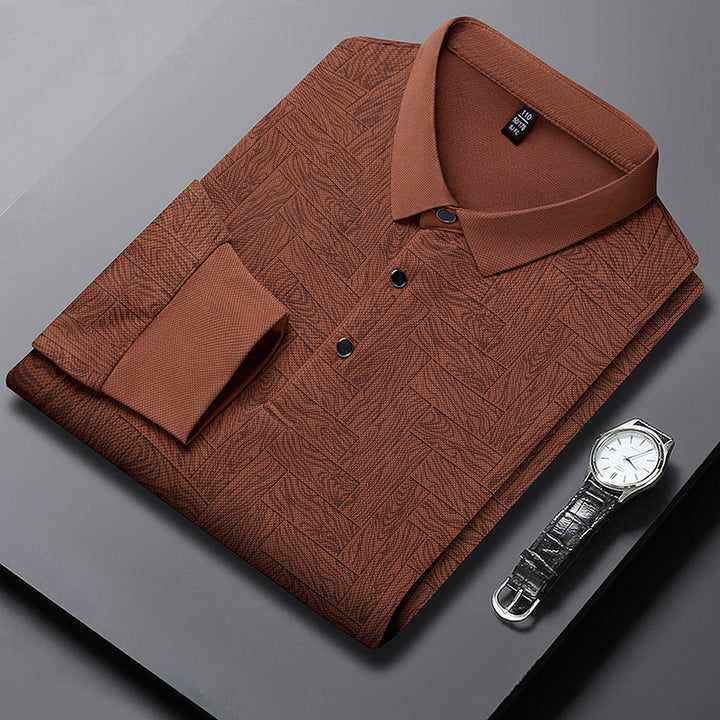 Herren stylisches Polohemd mit strukturiertem Design Echoarchiv