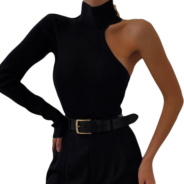 Damen Elegantes Einarmiges Bodysuit mit Stehkragen Echo Archiv