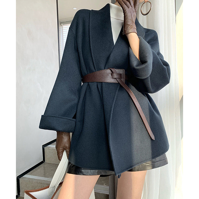 Damen Wickeljacke mit Taillengürtel Echoarchiv