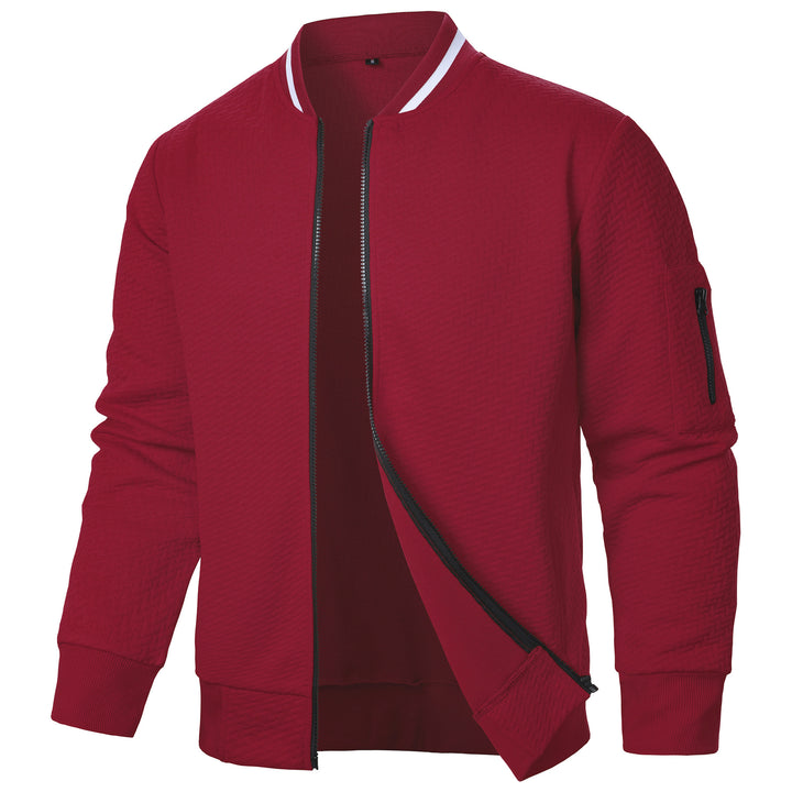 Herren modische Bomberjacke mit strukturiertem Design und funktionalen Taschen Echoarchiv