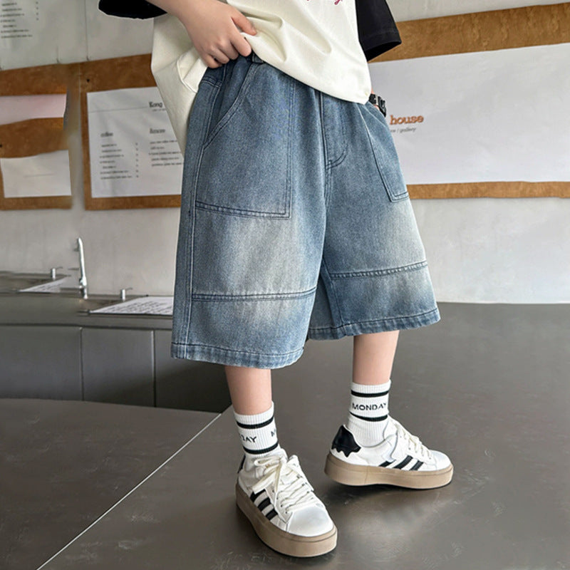 Jungen lässige Cargo-Shorts aus strapazierfähigem Denim Echo Archiv