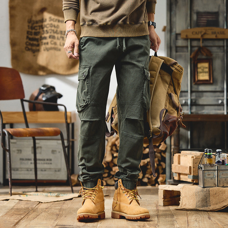 Herren Tapered Cargo-Joggerhose mit Kordelzug, verstärkten Knien und elastischen Bündchen Echo Archiv