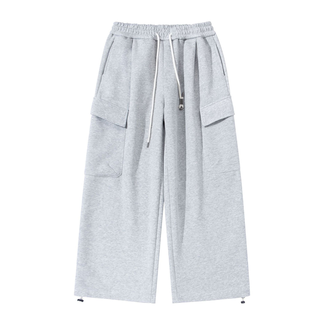 Unisex Cropped Cargo-Sweathose mit elastischem Bund, Kordelzug und verstellbarem Saum Echoarchiv