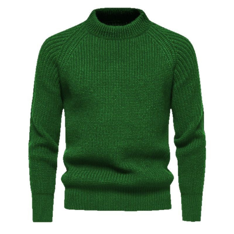 Herren Grobstrickpullover mit hohem Kragen und zeitlosem Design Echoarchiv
