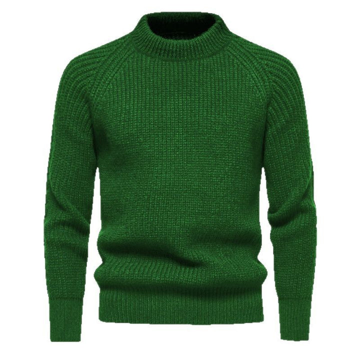 Herren Grobstrickpullover mit hohem Kragen und zeitlosem Design Echoarchiv