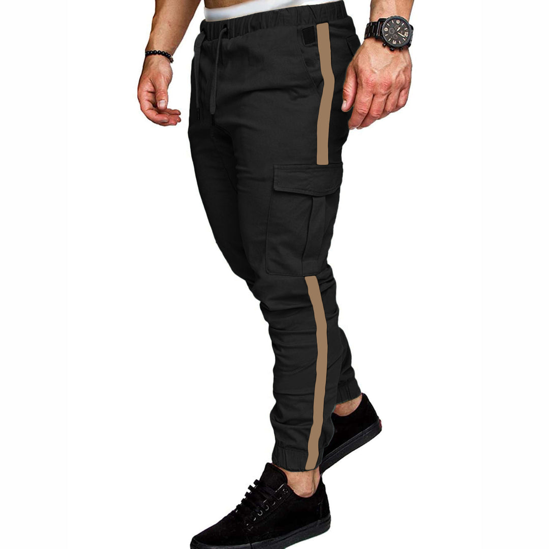 Herren Cargo-Hose mit verstellbarem Bund und funktionalen Taschen Echoarchiv