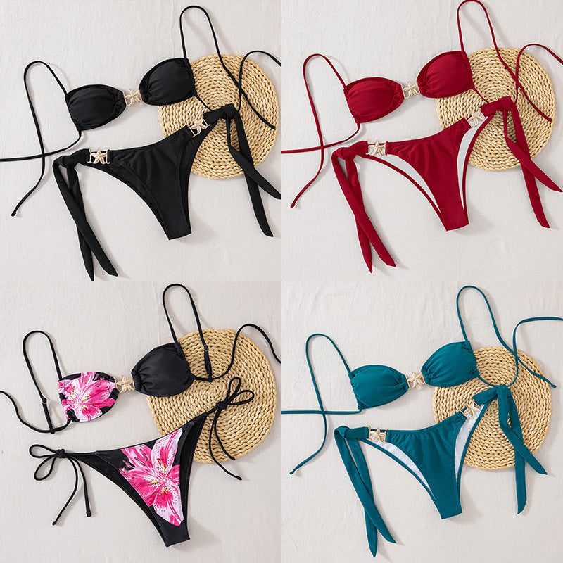 Damen Push-Up Bikini mit glamourösem Gold-Detail Echo Archiv